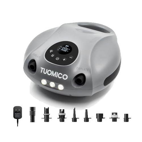 Tuomico 25PSI Paddle Board Pump Electric Portable Sup Air Pump-14.8V Rechargeable Battery Powered